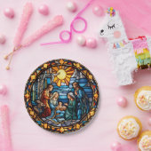 出生シーンステンドグラス紙プレート ペーパープレート (パーティー)