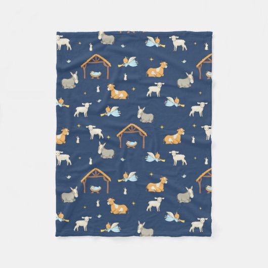 出生シーンソフトフリースクリスマスブランケット フリースブランケット (正面)