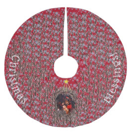 出生シーンツリースカート ブラッシュドポリエステルツリースカート