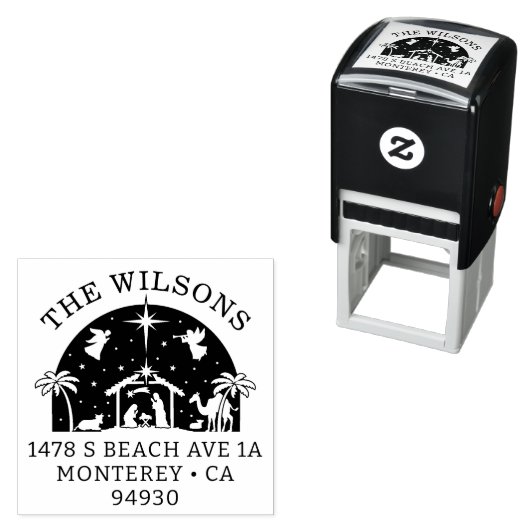 出生シーンベビーイエスキリスト差出人住所 セルフインキングスタンプ (インサイチュ)