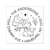 出生シーンベビーイエスキリスト差出人住所 セルフインキングスタンプ (デザイン)