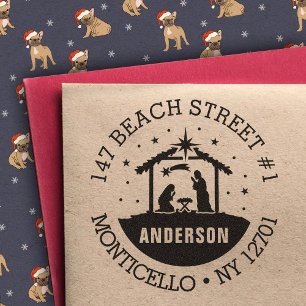 出生シーンベビーイエスキリスト差出人住所 セルフインキングスタンプ