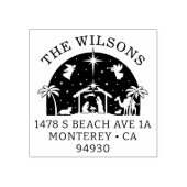 出生シーンベビーイエスキリスト差出人住所 ラバースタンプ (インプリント)