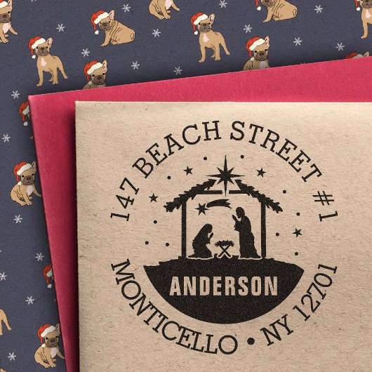 出生シーンベビーイエスキリスト差出人住所 ラバースタンプ