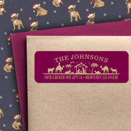 出生シーンベビーイエスキリスト差出人住所 ラベル