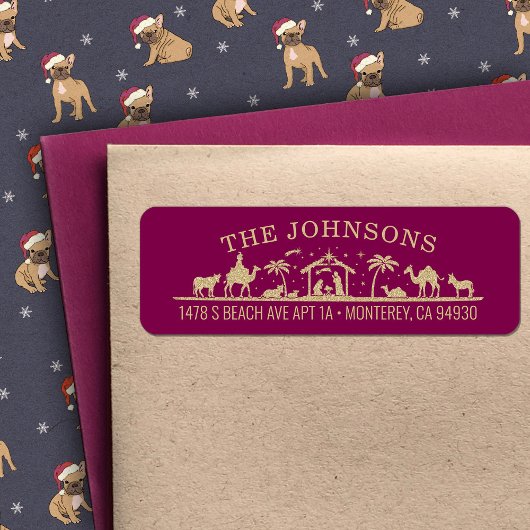 出生シーンベビーイエスキリスト差出人住所 ラベル