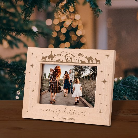 出生シーンベビーイエスキリスト レーザー彫刻フレーム