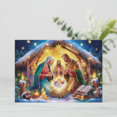 出生シーンベビーイエズクリスマスカード#3 シーズンカード (スタンド正面)