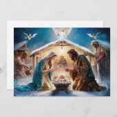 出生シーンベビーイエズクリスマスカード#4 シーズンカード (正面/裏面)