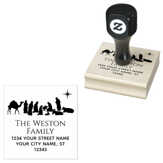 出生シーンマンガーベビーイエズスネームアドレス ラバースタンプ (押印)