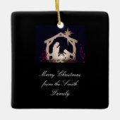 出生シーンメリークリスマスセラミックオーナメント セラミックオーナメント (正面)