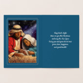 出生シーンラグジュアリー実在フォイルクリスマスカード 箔カード (内部)