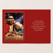 出生シーンラグジュアリー実在フォイルクリスマスカード 箔カード (内部)