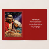 出生シーンラグジュアリー実在フォイルクリスマスカード 箔カード (内部)