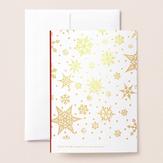 出生シーンラグジュアリー実在フォイルクリスマスカード 箔カード (裏面封筒付き)