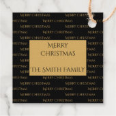 出生シーンラグジュアリー金ゴールドクリスマスクエア フェイバータグ (裏面)