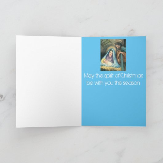 出生シーンヴィンテージクリスマスグリーティングカード シーズンカード (内部)