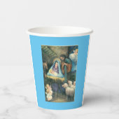 出生シーンヴィンテージクリスマス 紙コップ (裏面)