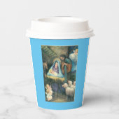 出生シーンヴィンテージクリスマス 紙コップ (裏面)