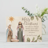 出生シーン宗教的なクリスマス シーズンカード (スタンド正面)