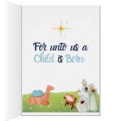 出生シーン栄光へ神に非写真ホリデーカード (内側 (右))