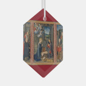 出生シーン美しい宗教イエズスクリスマス ガラスオーナメント (正面右)