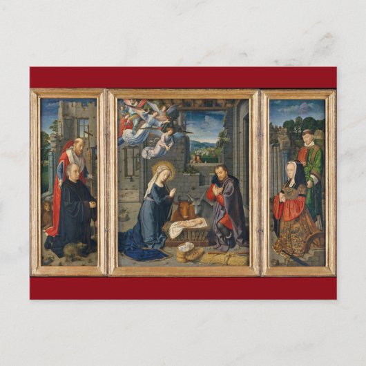 出生シーン美しい宗教的なクリスマス ポストカード (正面)