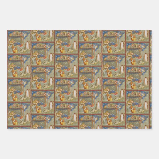 出生シーン誕生のイエズジオットディボンドン ラッピングペーパーシート (正面)