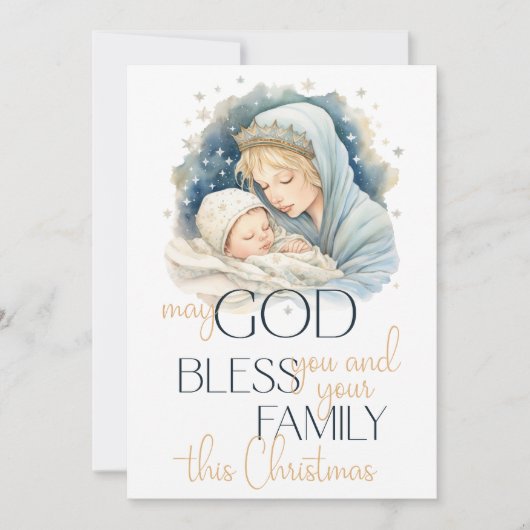 出生シーン非写真宗教クリスマス シーズンカード (正面)