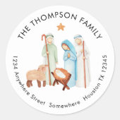 出生シーン(シェパードの戻り名住所あり) ラウンドシール (正面)