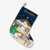 出生シーン スモールクリスマスストッキング (正面 (吊り時))