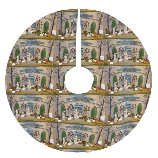 出生シーン ブラッシュドポリエステルツリースカート (正面)