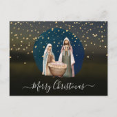 出生シーン，メアリー，ジョセフ，ベビーイエス・クリスマス ポストカード (正面)