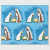 出生シーン ラッピングペーパー (フラット)