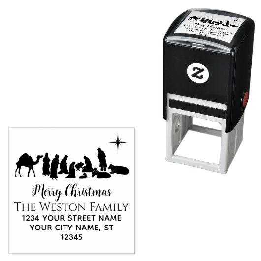 出生シーン#1Bマンガーベビーイエズス名アドレス セルフインキングスタンプ (インサイチュ)