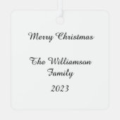 出生シーン – 'O Little Town of Bethlehem' メタルオーナメント (裏面)