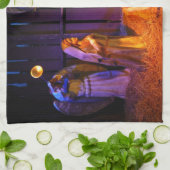 出生シーンChristmas Display in Washington DC キッチンタオル (折り畳み)