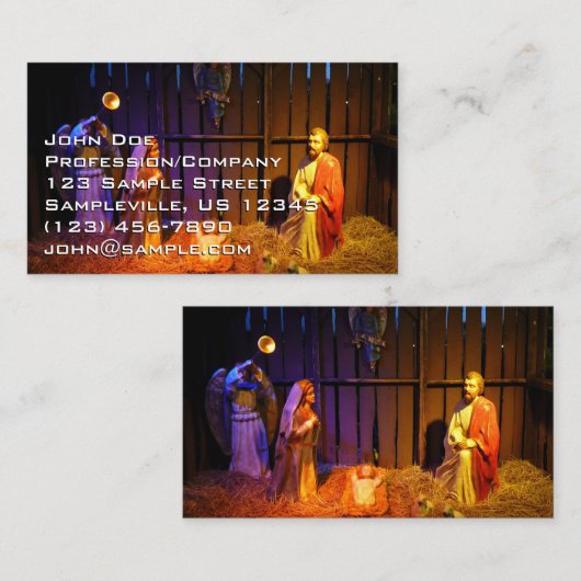 出生シーンChristmas Display in Washington DC 名刺 (正面/裏面)