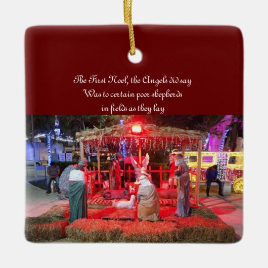 出生シーンfeat.携帯電話の男 セラミックオーナメント (正面)