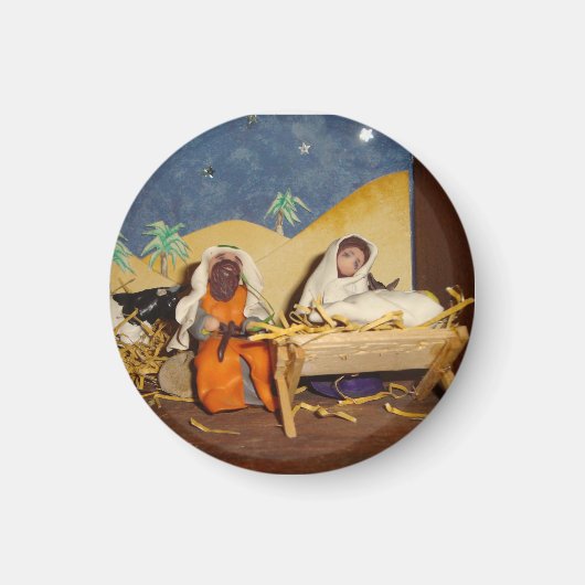 出生シーンJesus Mary Joseph安定季節 マグネット (正面)