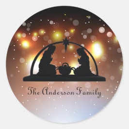 出生シーンLiTits – クリスマスステッカー ラウンドシール