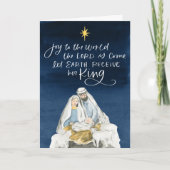 出生ジョイ水の色の宗教クリスマス シーズンカード (正面)