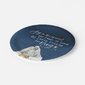 出生ジョイ水の色の宗教クリスマス ペーパープレート (アングル)