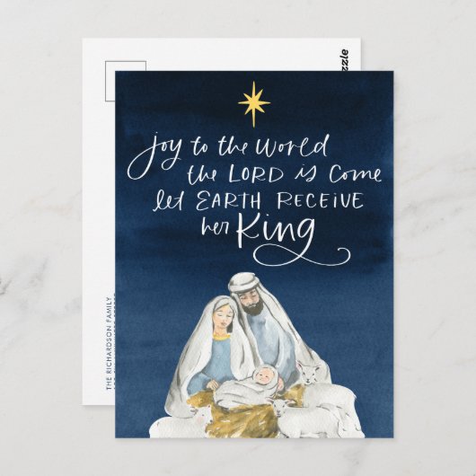 出生ジョイ水の色の宗教クリスマス ポストカード (正面/裏面)