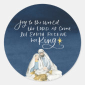 出生ジョイ水の色の宗教クリスマス ラウンドシール (正面)