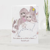 出生スケッチの色鉛筆の子生まれが シーズンカード (正面)