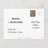 出生スケッチヴァージンメアリーベビーイエスエンジェルクリブ シーズンポストカード (裏面)