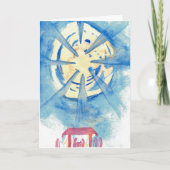 出生スタークリスマスカード カード (正面)