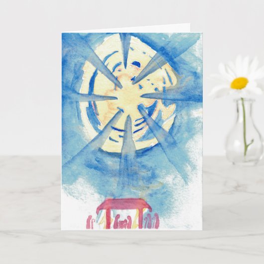 出生スタークリスマスカード カード (小さな植物)