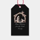 出生スターパーソナライズされたクリスマスステッカー ギフトタグ (正面)